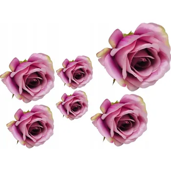 umělá květina 6X UMĚLÝ KVĚT růžový květ pro vazby, aranžmá, na hrob, hřbitov, VĚNCE