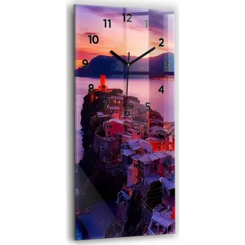 Hodiny Skleněné foto hodiny na zeď do moderního interiéru Nápis Memories 30x60 cm