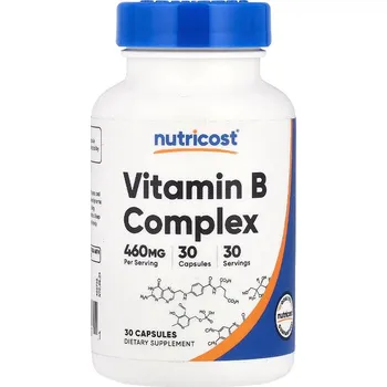 Fitness strava Nutricost Vitamin B Complex 30 kapslí