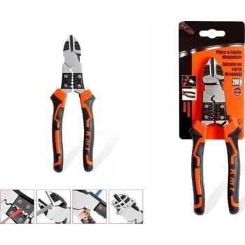 Kleště KLEŠTĚ ŠTÍPACÍ BOČNÍ MULTIFUNKČNÍ KLEŠTĚ 200mm PRO STŘÍHÁNÍ DRÁTŮ A KABELŮ