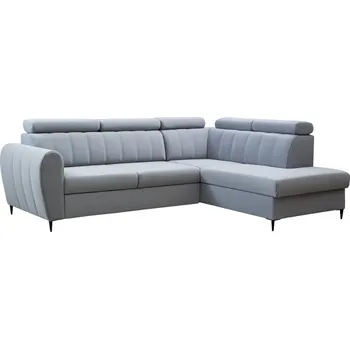 Obývací pokoj Rozkládací sedací souprava, světle šedá, pravá, KORIO L