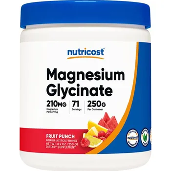 Fitness strava Nutricost Magnesium 30% Glycinate Powder 250 g Příchuť: ovocný punč