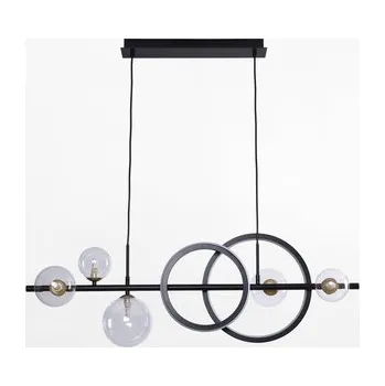 Černo-zlaté závěsné LED svítidlo 20W 5xG9 TAREMI s dálkovým ovládáním