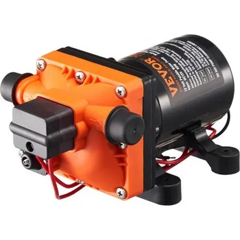 Čerpadlo VEVOR Membránové čerpadlo 12 V, 3 GPM (11,36 l/min), 4komorové vodní čerpadlo 12 V DC s automatickým tlakovým spínačem, nastavitelné 2,7–6,9 baru (40–100 PSI), 3,8 baru (55 PSI), 12,7 mm (1/2") MNPT port, pro obytné vozy, jachty, pojízdné občerstvení,