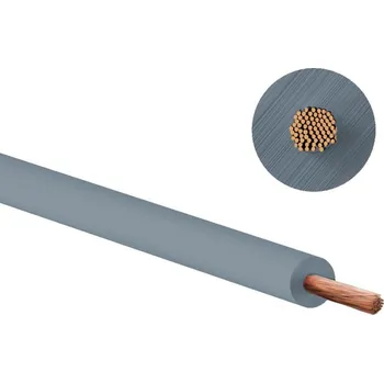elektrický kabel Vodič CYA 6 šedý (H07V-K)