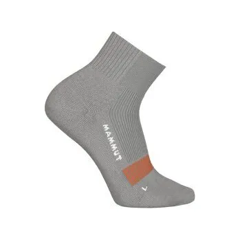 Pánské ponožky Mammut Hiking Full Cushion Quarter Socks 00824 alloy-tangerine-white šedá 36-38 EU