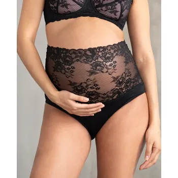 Těhotenské kalhotky Seraphine Těhotenské kalhotky s vysokým pasem Emelia černé s krajkou Velikost: L