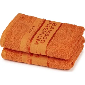 Ručník 4Home Bamboo Premium ručník tmavě lososová, 50 x 100 cm, sada 2 ks, oranžová