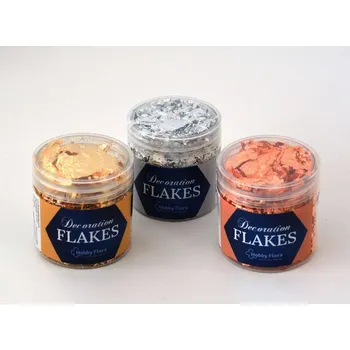 Metalické foliové vločky 2g - ZLATÉ