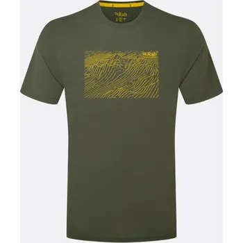 Pánské tričko RAB Syncrino Ridge tee Barva: olive, Velikost: XL