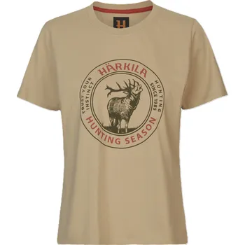 Dámské tričko Härkila / Seeland HÄRKILA dámské tričko Stag Badge S/S sand Velikost oblečení HA: L