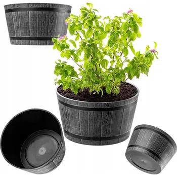 Květináč Šedý plast Květináč Kadax 40 cm x 40 x 22 cm