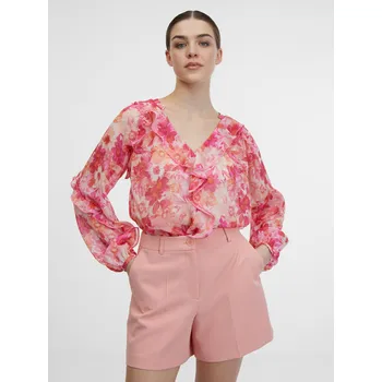 Dámská halenka Orsay Růžová dámská květovaná halenka - Dámské Orsay růžová 2726684