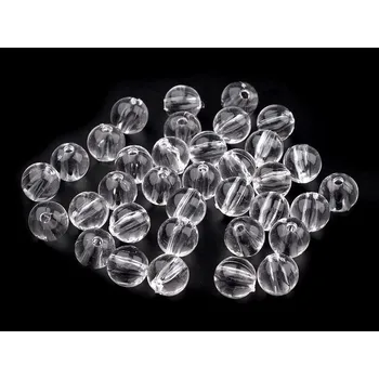 Plastové korálky Transparent Ø8 mm transparent