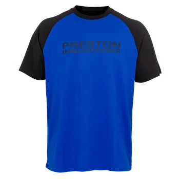 Rybářské oblečení Preston Innovations Tričko Lightweight Blue Raglan T-Shirt - XL