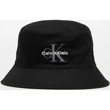 Pokrývka hlavy Klobouk Calvin Klein Jeans Monologo Embroidery Bucket Black Universal