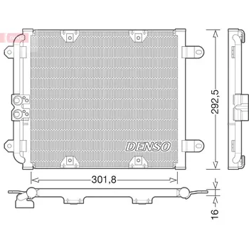 Výparník klimatizace Kondenzátor, klimatizace DENSO DCN02028