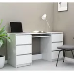 vidaXL Psací stůl 140 x 50 x 77 cm dřevotříska [800816] Barva: Bílá