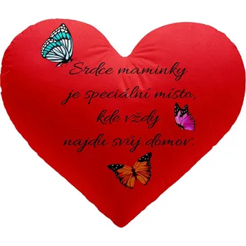 Dekorativní polštářek Polštářek srdcový - Srdce maminky