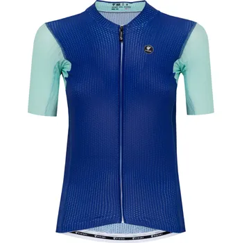 cyklistický dres Dámský dres PISSEI Sanremo Donna Blu/Miami green M