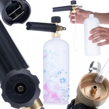 Příslušenství pro vysokotlaký čistič SADA VELKÁ PĚNOVACÍ TRYYSKA PĚNOVÁ LANCE PRO TLAKOVÉ MYČKY RYCHLOSPOJKA 1/4" 1L 200 BAR