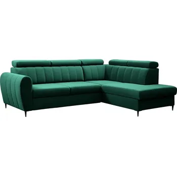 Sedací souprava Rozkládací sedací souprava, smaragdová, pravá, KORIO L