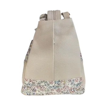 Městský batoh Dámský městský syntetický batoh Chiara Oliver - Béžový