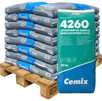 Omítka Cemix 4260 jednovrstvá omítka 750kg (1 paleta)