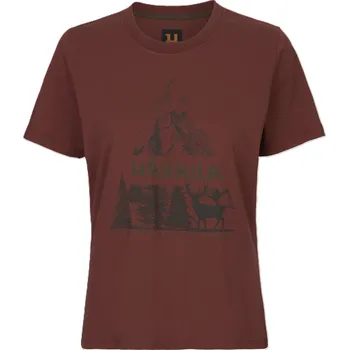 Dámské tričko Härkila / Seeland HÄRKILA dámské tričko Nature S/S T- Shirt Hot Chocolate Velikost oblečení HA: 2XL