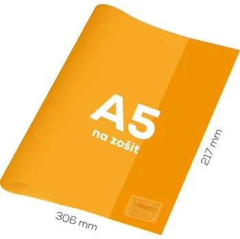 Obal na sešit A5 PVC 306x217 mm Neon Color - transparentní/oranžový
