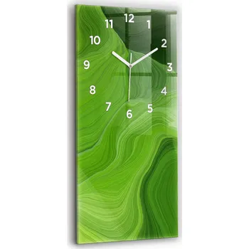 Hodiny Velké Skleněné Hodiny s Obrazem na Zeď Tiché Ručičky Moderní Vlny 30x60