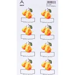 ARCH Samolepicí dekorační etikety hrušky 1 arch 9 x 17 cm