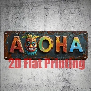 Plechová cedule BAF Kovová cedule Aloha 27 x 9 cm