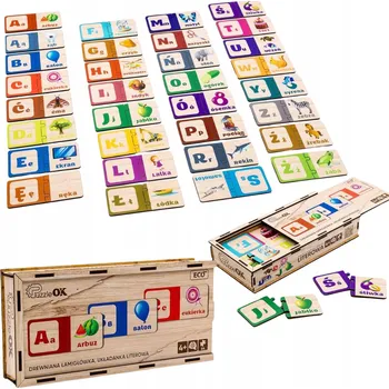 Dřevěná hračka Abeceda Dřevěné Puzzle Vkládačka Edukační Hračka pro děti