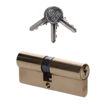 Vložka do dveří Cylindrická vložka EURO 35/45mm, mosazná, 3 klíče, šroub M5x65mm