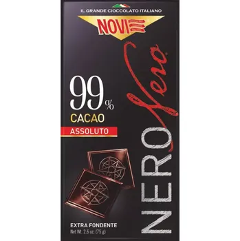 Čokoláda Čokoláda NOVI 75 g NERO hořká 99 % (Hořká tabulková italská čokoláda 75 g)