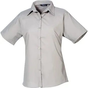 Premier Workwear Dámská košile s krátkým rukávem PR302 Silver -ca. Pantone 428 40 (M/12)