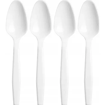 Příbor Plastová lžíce na polévku Jednorázová bílá 200 ks
