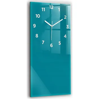 Hodiny Velké Skleněné Hodiny s Obrazem na Zeď Dekorativní Mořská barva 30x60