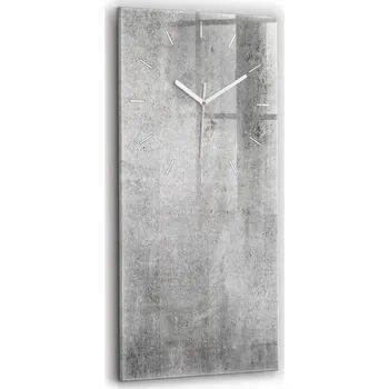 Hodiny Vertikální skleněné nástěnné hodiny do kanceláře S Potiskem Hrubá zeď 30x60 cm