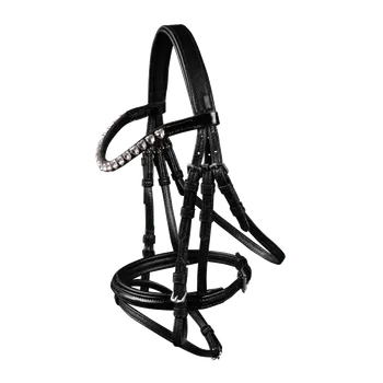 Vybavení pro koně Waldhausen Uzdečka s kombinovaným nánosníkem a srdíčky Happy Hearts Barva: Černá, Velikost: Shetland