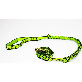 Vodítko pro psa ManMat DLOUHÁ šňůra s AMORTIZÉREM - zelená