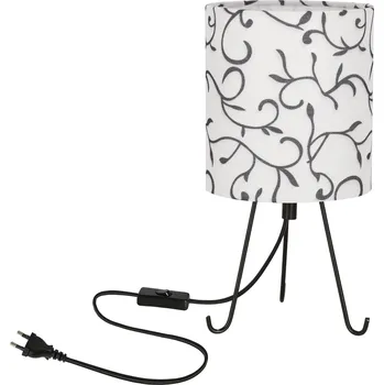 Lampička CANDELLUX Stolní lampa Smally černá 1x40 E14 stínidlo bílé