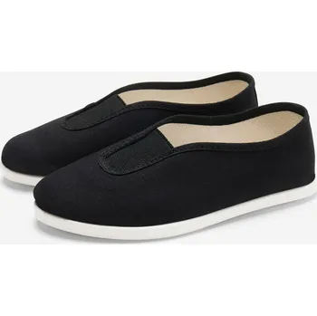 DOMYOS Dětské gymnastické cvičky látkové 32 ČERNÁ