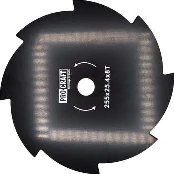 Zahradní technika Nůž křovinořezu (kotouč) (D255*25.4) 8T PROCRAFT