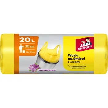 Pytle na odpadky Univerzální pytle na odpad Jan Niezbędny se stahovacími uchy, žluté, vonné, 20 l, 30 ks