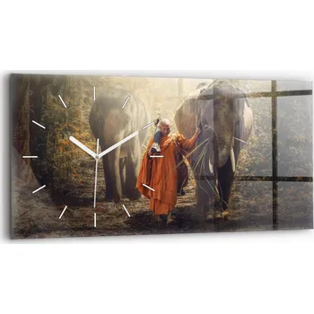 Hodiny Nástěnné hodiny Wallfluent oranžové 60 cm