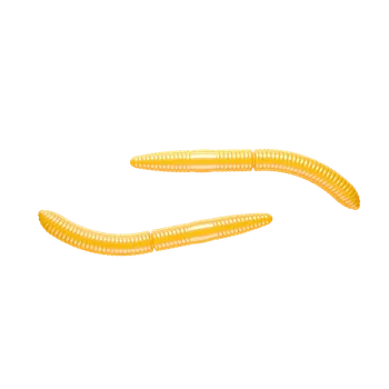 Umělá nástraha Gumová nástraha Libra Lures Fatty D’Worm Tournament 65 Dark Yellow 008 (Cheese) – 10ks/bal