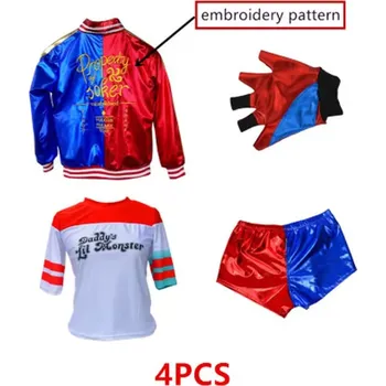 Karnevalový kostým Dívčí kostým - Harley Quinn Varianta: set 4 ks, Velikost: 150