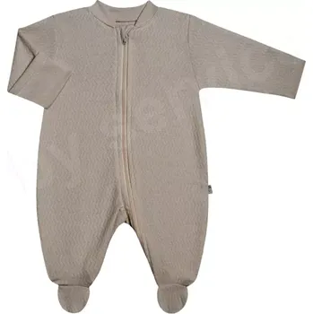 Dupačky Overal na zip Vlnky béžový Baby Service